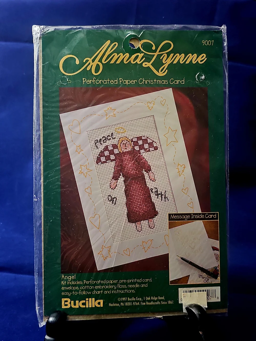 Alma Lynne Red Angel Christmas Card Cross Stitch Kit - Great Handcrafted Gift